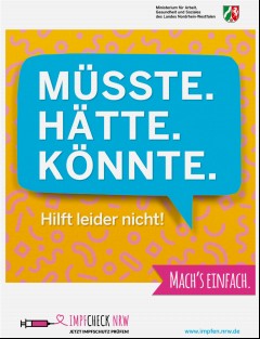 Vorschaubild 1: Plakat:  Müsste. Hätte. Könnte.Hilft leider nicht!