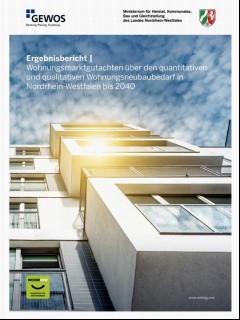 Vorschaubild 1: GEWOS - Wohnungsmarktgutachten über den quantitativen und qualitativen Wohnungsneubaubedarf in NRW bis 2040 (Ergebnisbericht)